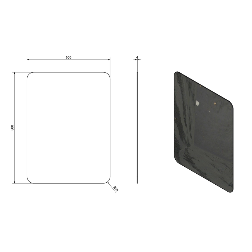 Sapho - Specchio ISHAPE 60x80 cm
