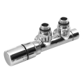 Sapho - Thermostatische Anschlussgarnitur für Mittelanschluss TWIN links / Hochglanz-Chrom