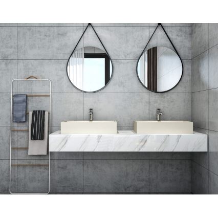 Sapho - Vasque à poser 58x36 cm béton/beige