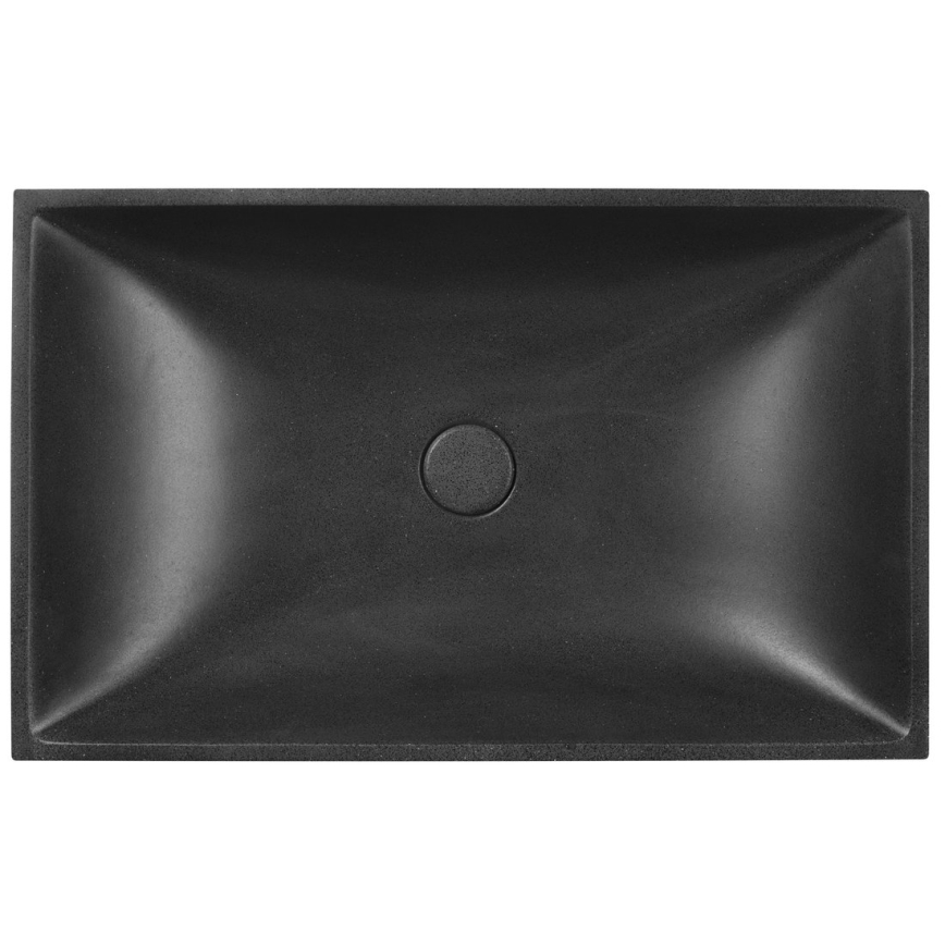 Sapho - Vasque à poser 58x36 cm béton/noir
