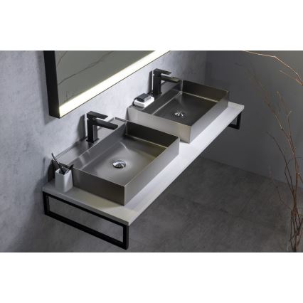 Sapho - Vasque à poser AURUM 55 x 42 cm en inox brossé