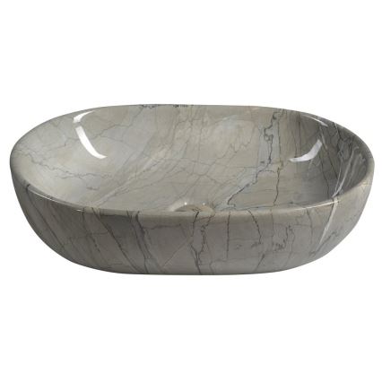 Sapho - Vasque à poser DALMA 59 x 42 cm céramique/gris