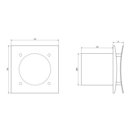 Sapho - Ventilatore assiale EIRA 15W/230V bianco