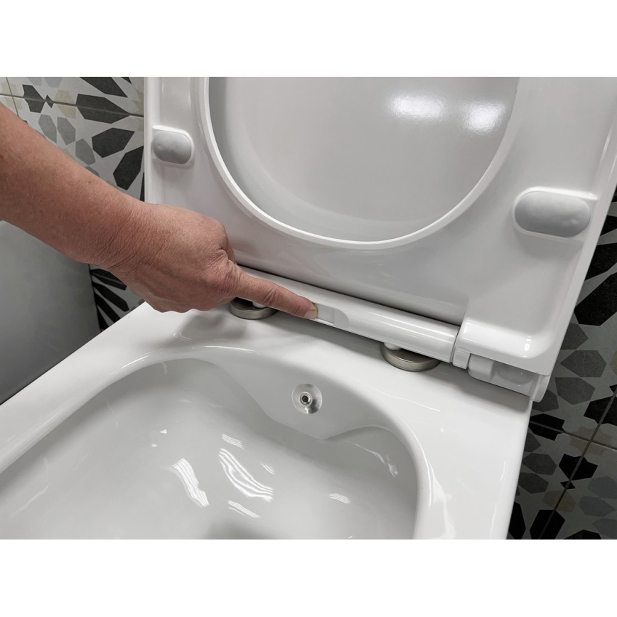 Sapho - Wandhängendes WC mit Bidetbrause AVVA CLEANWASH Keramik/weiß