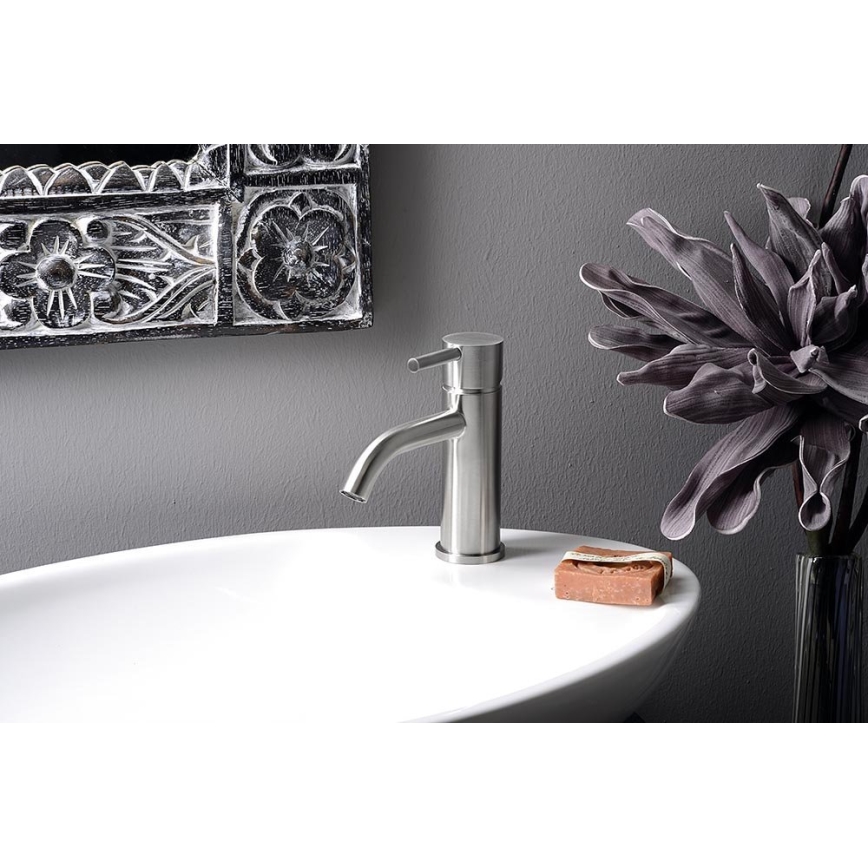 Sapho - Waschtischarmatur MINIMAL 15,8 cm Edelstahl