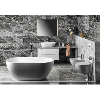 Sapho - Waschtischplatte AVICE 150 x 49,5 cm grau/Betonoptik