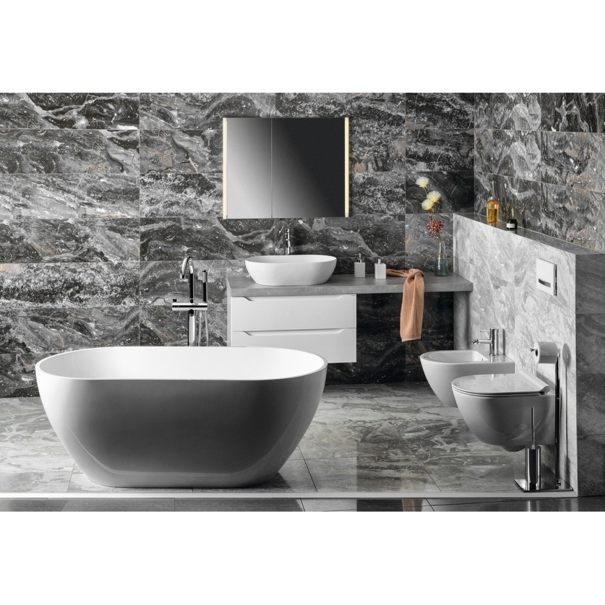 Sapho - Waschtischplatte AVICE 150 x 49,5 cm grau/Betonoptik