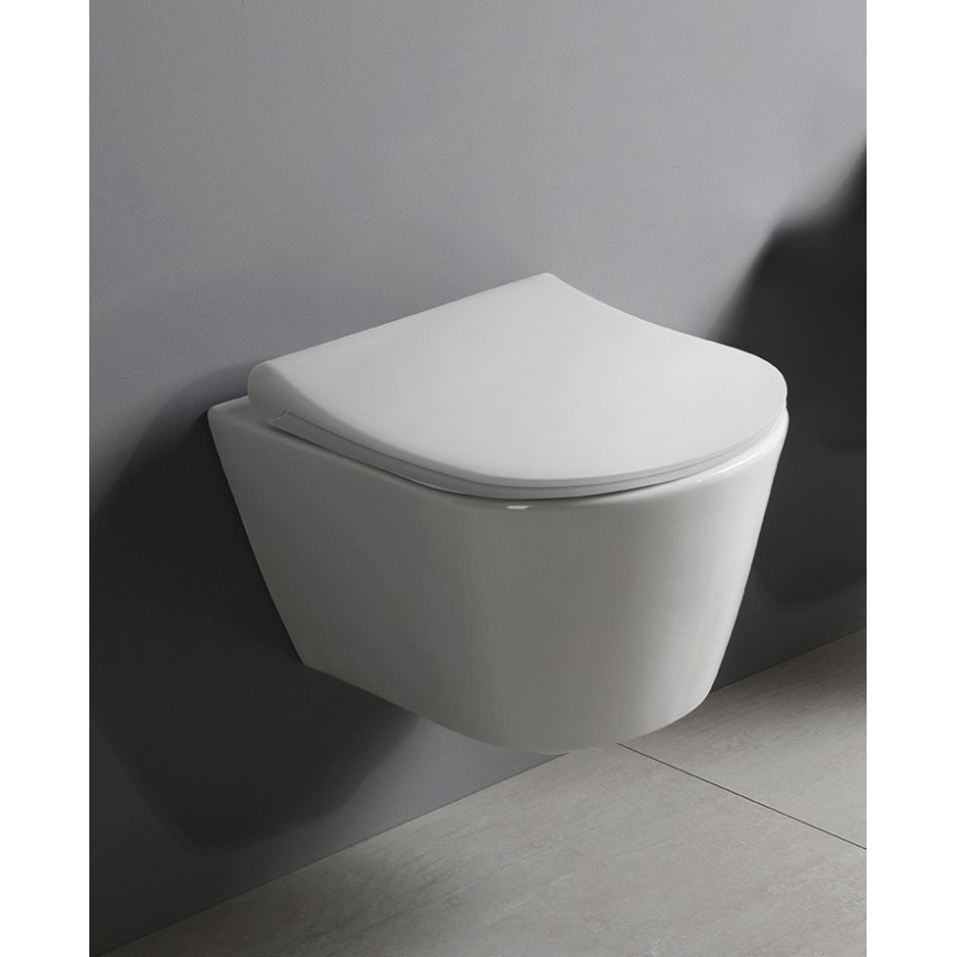 Sapho - WC suspendu avec douchette hygiénique AVVA CLEANWASH céramique/blanc