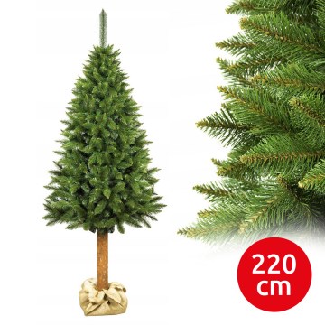 Sapin de Noël sur tronc 220 cm, épicéa