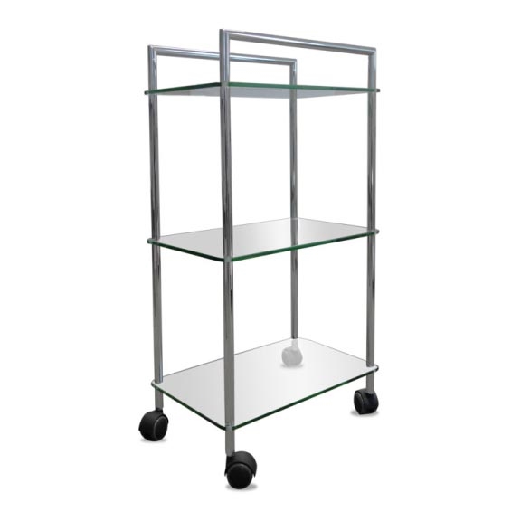 Scaffale da bagno su ruote 45x82 cm, argento