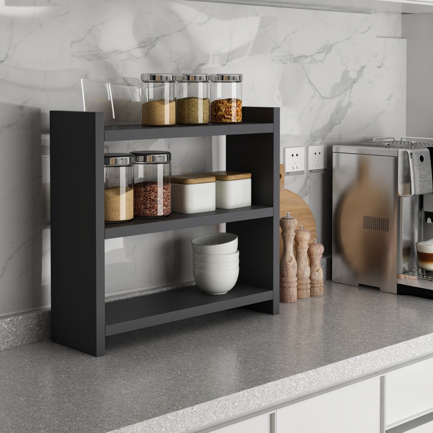 Scaffale da cucina COSMIC 44x10 cm antracite