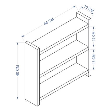 Scaffale da cucina COSMIC 44x10 cm bianco