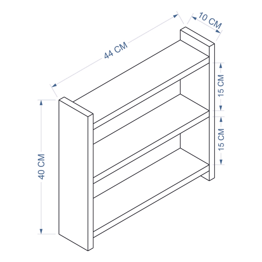 Scaffale da cucina COSMIC 44x10 cm bianco
