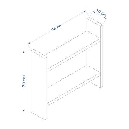 Scaffale da cucina DENVER 30x34 cm bianco
