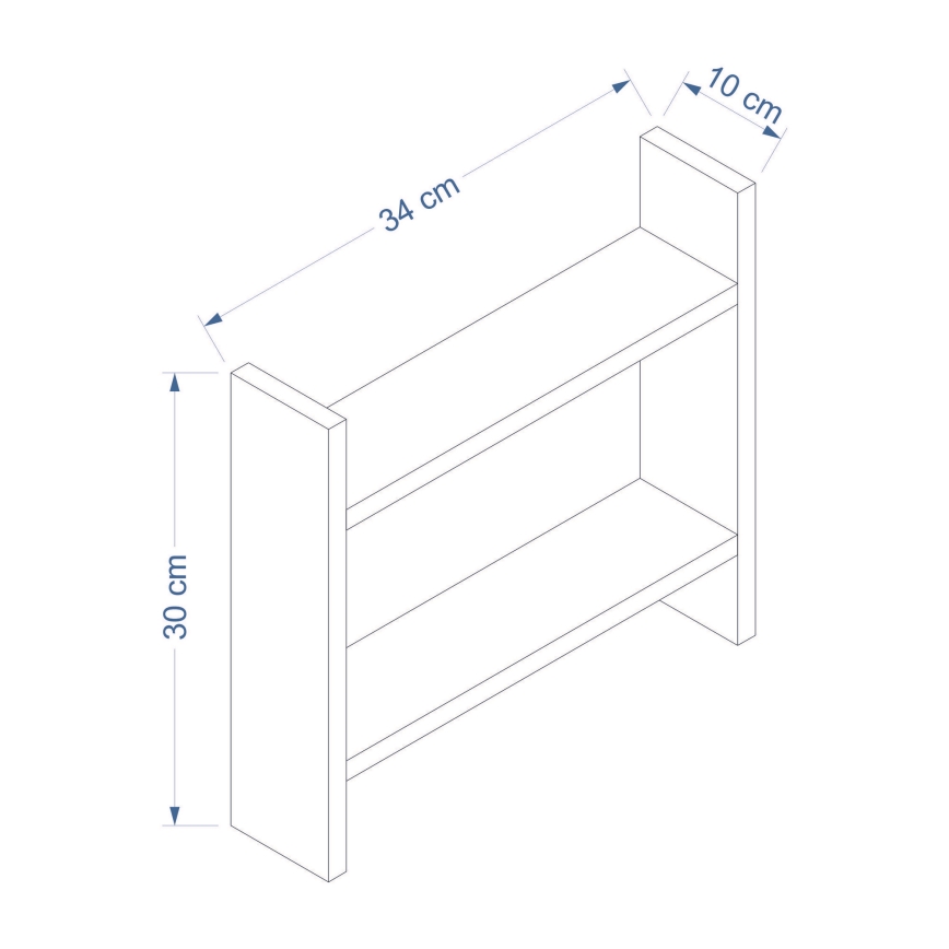 Scaffale da cucina DENVER 30x34 cm bianco