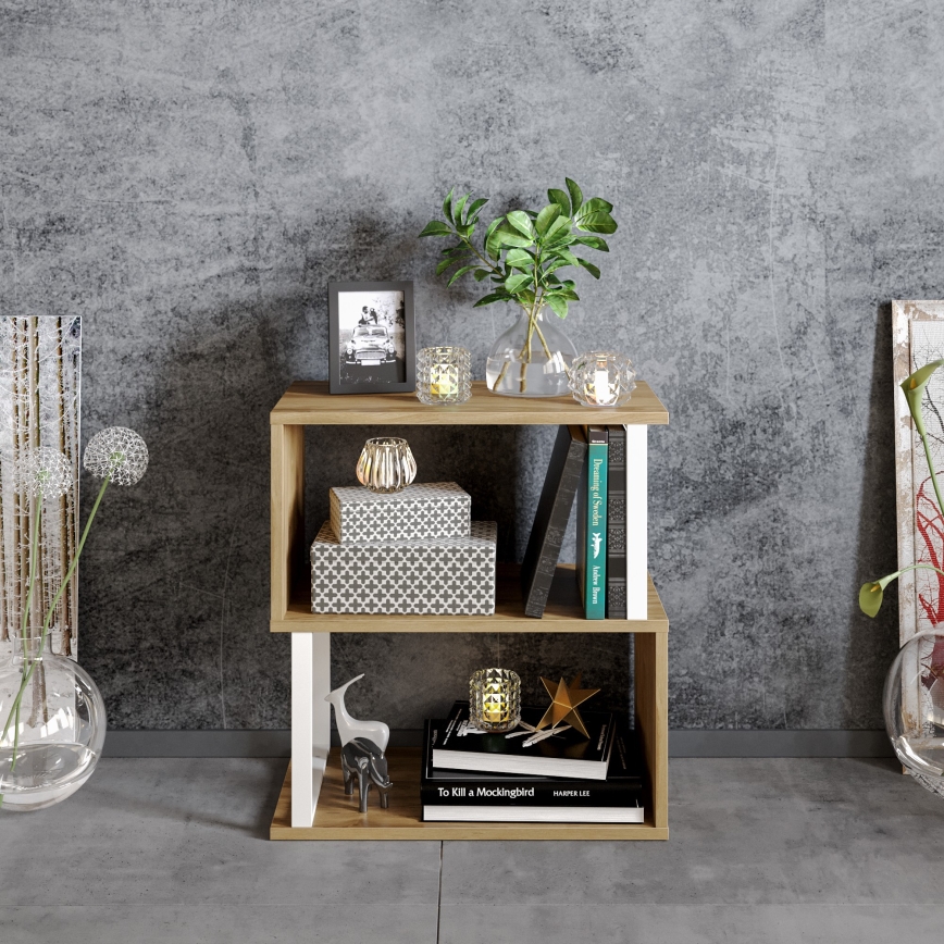 Scaffale LIMA 64x60 cm bianco/marrone