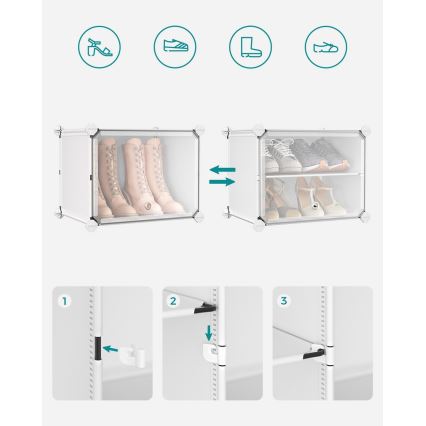 Scaffale modulare con scomparti BOXIFY bianco