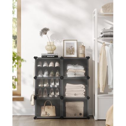 Scaffale modulare con scomparti BOXIFY, nero