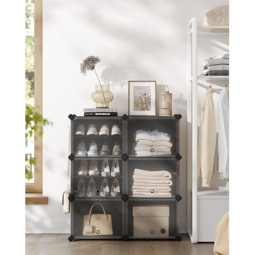 Scaffale modulare con scomparti BOXIFY, nero