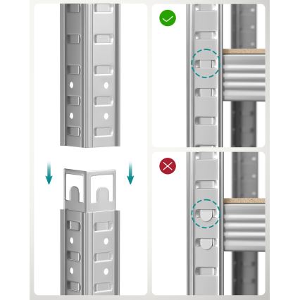 Scaffale ORDIFY argento