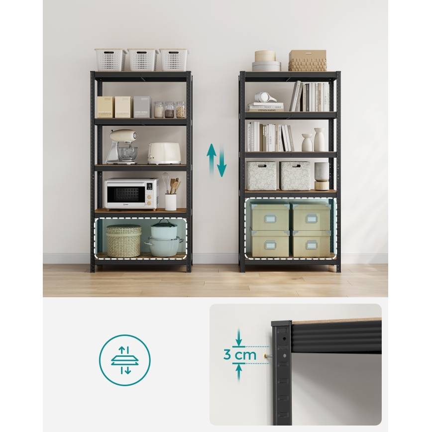 Scaffale ORDIFY marrone/nero