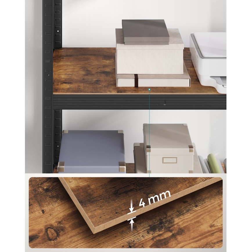 Scaffale ORDIFY marrone/nero