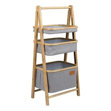Scaffale pieghevole con cestini 45x99x35 cm