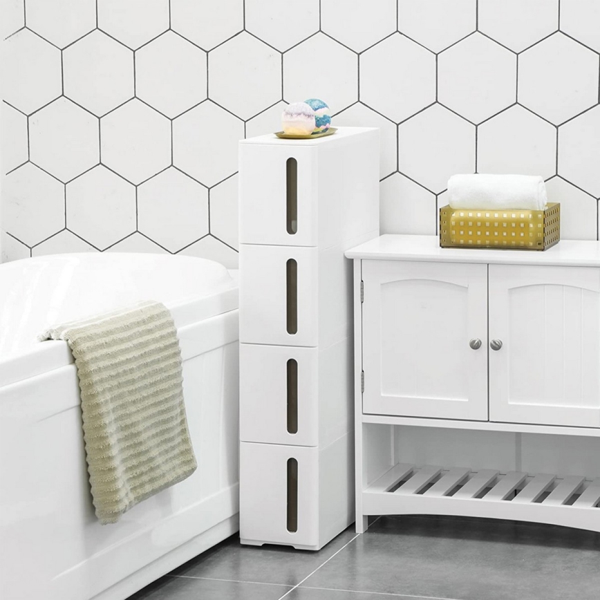 Scaffale universale a ripiani per cucina MARGE bianco/marrone