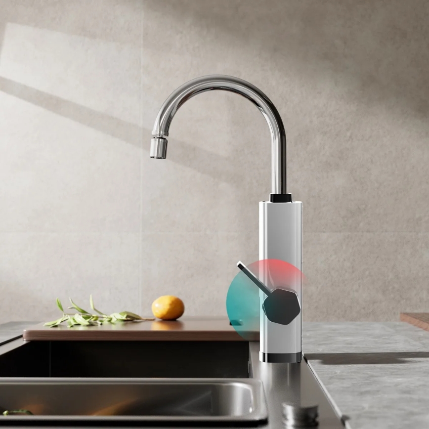 Scaldabagno istantaneo con LED display 3000W/230V IPX4 bianco