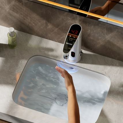Scaldabagno istantaneo touch con sensore e LED display 3000W/230V IPX4 bianco