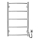 Scaldasalviette a scala CLASSIC 60W/230V 66x43 cm acciaio inossidabile/cromo lucido destra
