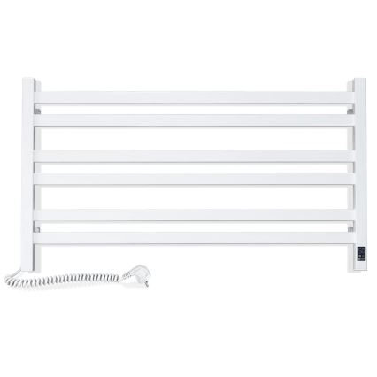 AVANGARD Scaldasalviette da bagno con termostato – 316 W / 230 V, 50,6 cm, IP44, bianco, sinistro, profilo quadrato