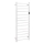 Scaldasalviette elettrico 45x132 cm 180W acciaio inox/bianco