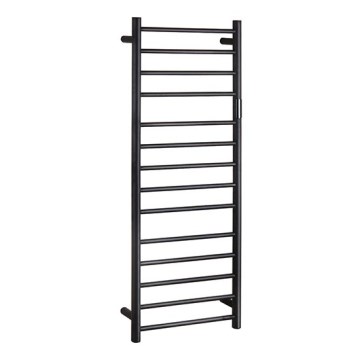 Scaldasalviette elettrico 45x132 cm 180W acciaio inox/nero