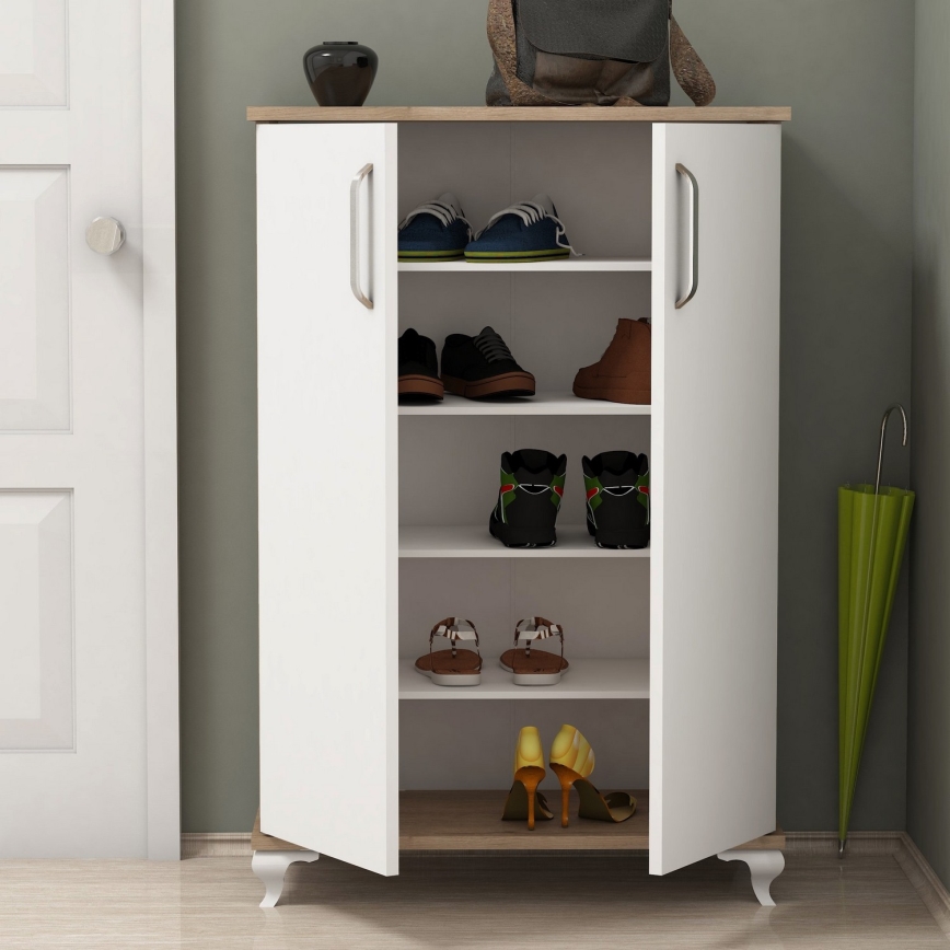 Scarpiera ASTA 100x72 cm bianco/beige