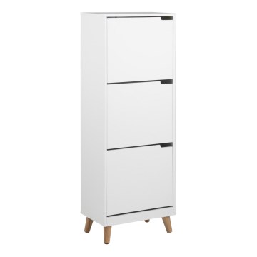 Scarpiera con 3 cassetti CARLY bianco