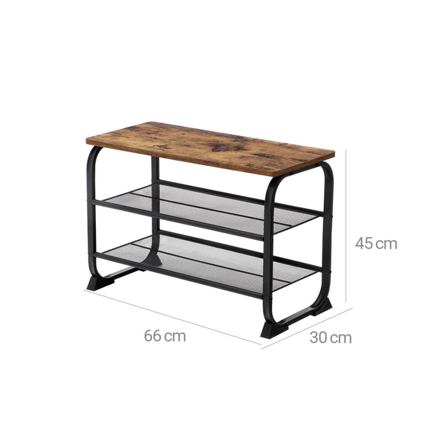 Scarpiera DAVOR marrone/nero