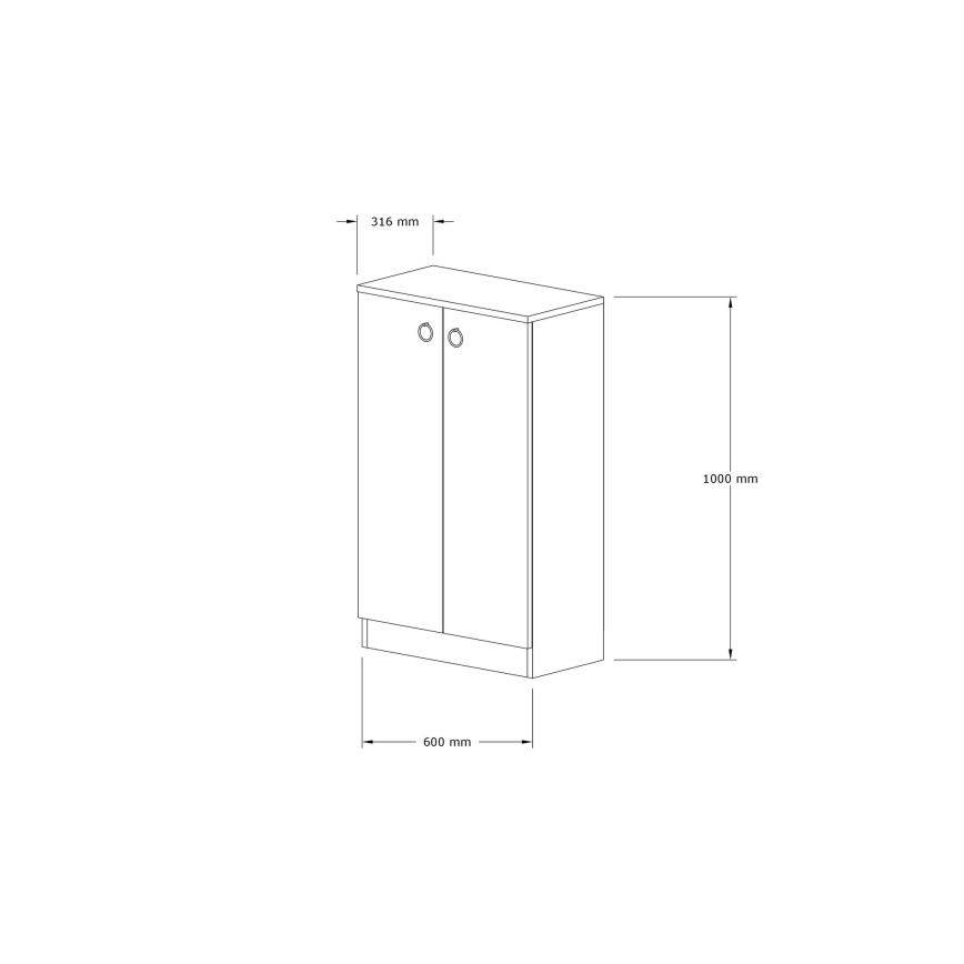 Scarpiera DEFNE 100x60 cm beige
