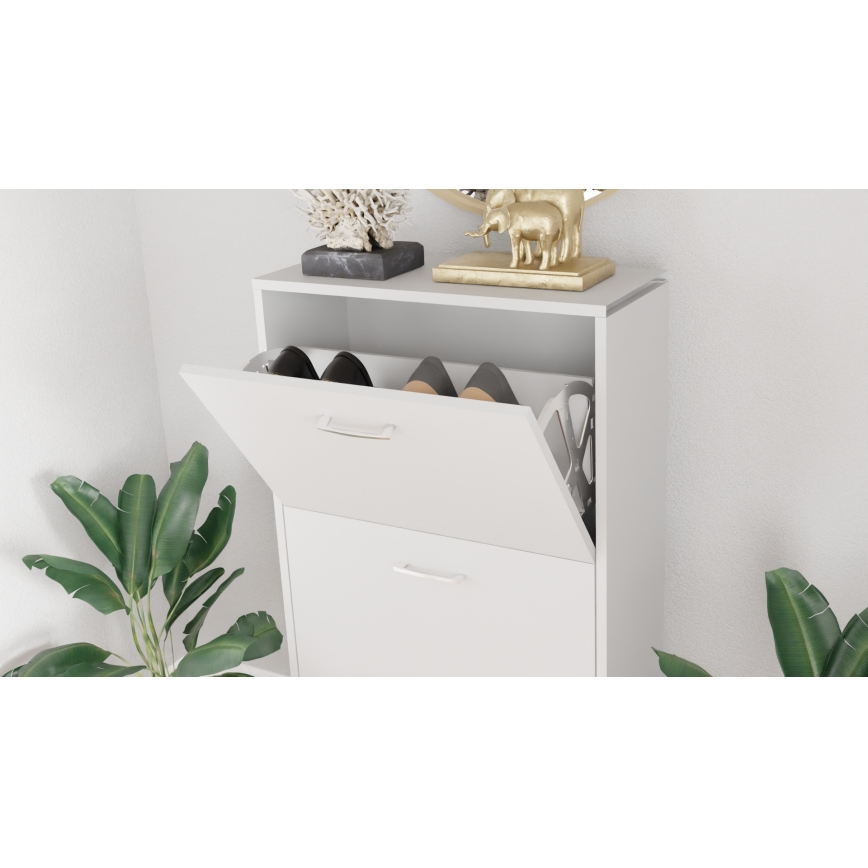 Scarpiera PIGO 60x109x25 cm bianca