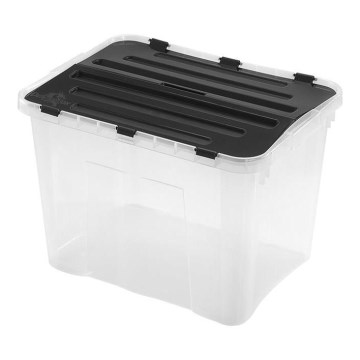 Scatola di stoccaggio DRAGON 42 l nero/limpido