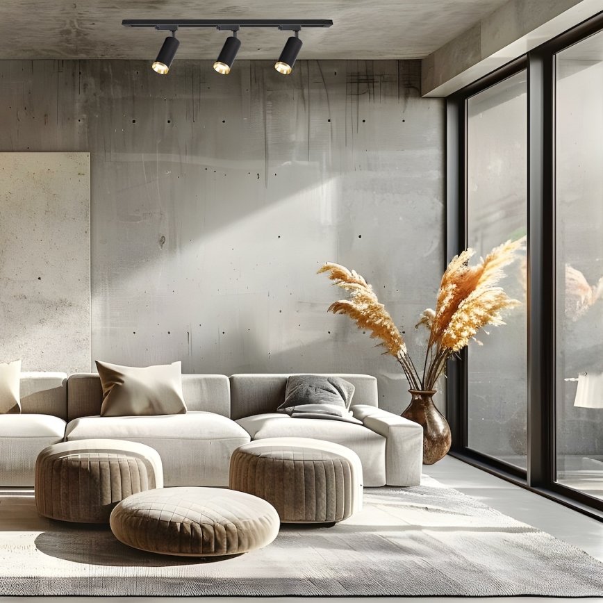 Schienenstrahler im Schienensystem MICA 3xGU10/10W/230V schwarz/gold