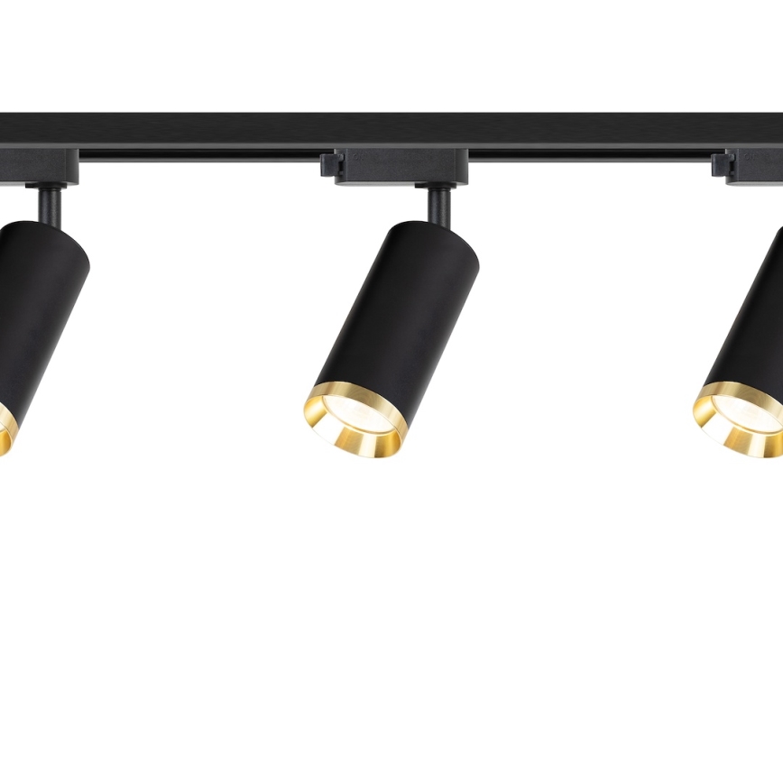 Schienenstrahler im Schienensystem MICA 3xGU10/10W/230V schwarz/gold