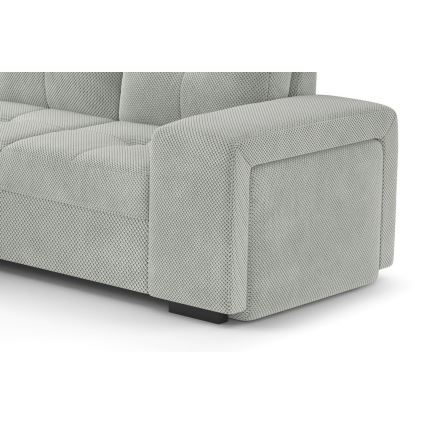Schlafsofa mit Stauraum und Hocker PALERMO, hellgrau, links