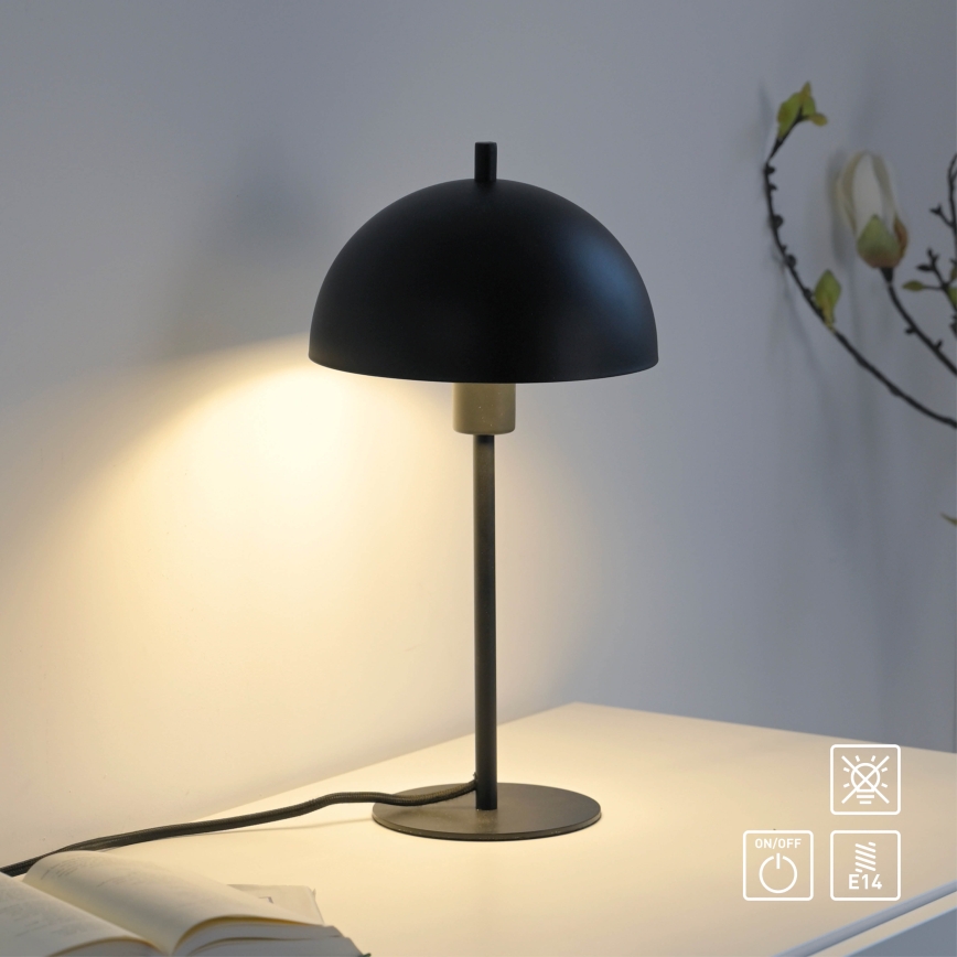 Schöner Wohnen 11726-18 - Lampada da tavolo ALI 1xE14/15W/230V nera