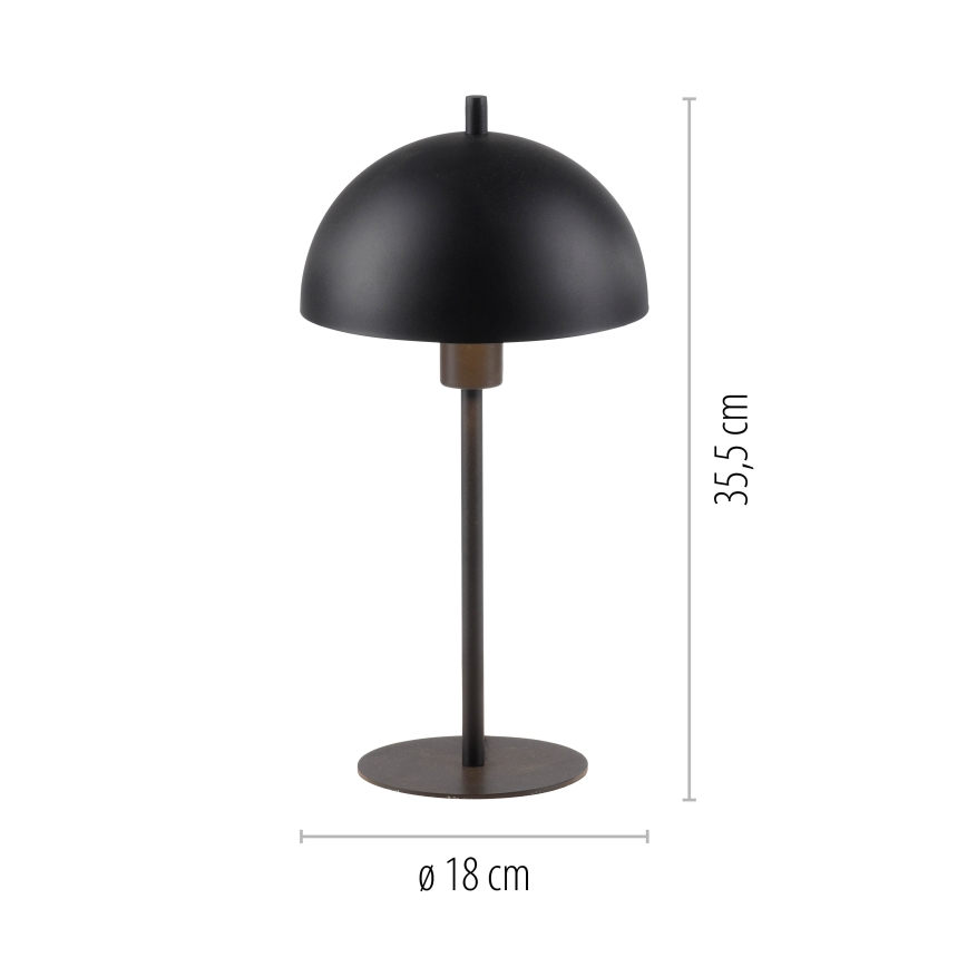 Schöner Wohnen 11726-18 - Lampe de table ALI 1xE14/15W/230V noire