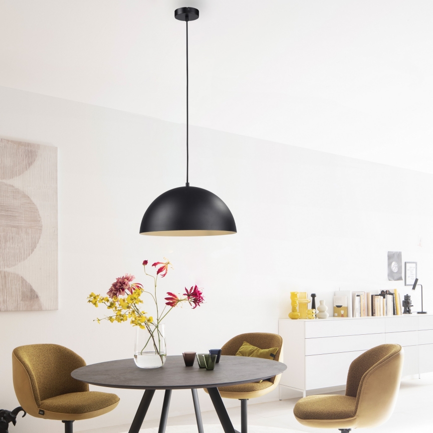 Schöner Wohnen 11728-18 - Suspension sur câble ALI 1xE27/25W/230V Ø 38 cm, noire