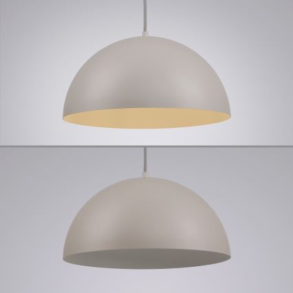Schöner Wohnen 11728-39 - Pendelleuchte ALI mit Kabel, 1x E27/25W/230V, Ø 38 cm, grau