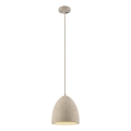Schöner Wohnen 12540-42 - Pendelleuchte am Kabel TRAVENTA 1xE27/40W/230V Ø 21 cm Beton