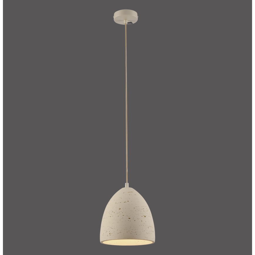Schöner Wohnen 12540-42 - Pendelleuchte am Kabel TRAVENTA 1xE27/40W/230V Ø 21 cm Beton