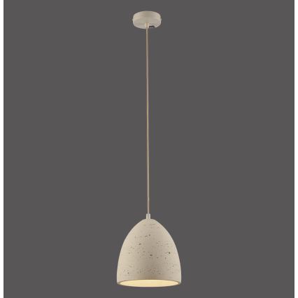 Schöner Wohnen 12540-42 - Suspension à câble TRAVENTA 1xE27/40W/230V Ø 21 cm béton